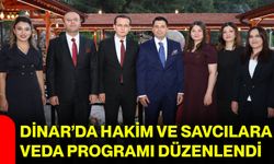 Dinar’da hakim ve savcılara veda programı düzenlendi