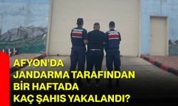 Afyon’da jandarma tarafından bir haftada kaç şahıs yakalandı?