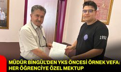 Müdür Bingül’den YKS öncesi örnek vefa: Her öğrenciye özel mektup