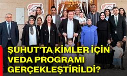 Şuhut'ta kimler için veda programı gerçekleştirildi?