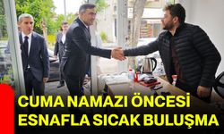 Cuma namazı öncesi esnafla sıcak buluşma