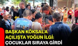 Başkan Köksal’a açılışta yoğun ilgi: Çocuklar sıraya girdi