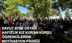Davut Ayşe Okyar Hafızlık Kız Kur'an Kursu öğrencilerine motivasyon pikniği