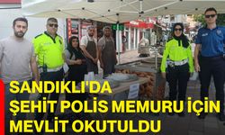 Sandıklı'da şehit polis memuru için mevlit okutuldu