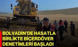 Bolvadin’de hasatla birlikte biçerdöver denetimleri başladı