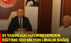 91 Yaşındaki Hayırseverden Eğitime 500 Milyon Liralık Bağış
