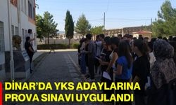 Dinar’da YKS adaylarına prova sınavı uygulandı