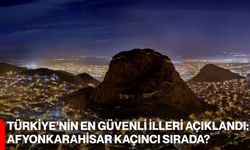 Türkiye’nin en güvenli illeri açıklandı: Afyonkarahisar kaçıncı sırada?