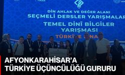 Afyonkarahisar’a Türkiye üçüncülüğü gururu