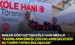Bakan Göktaş’tan Köle Hanı Mesajı: “Kadınların Emeği, Çocukların Geleceği Bu Tarihi Yapıda Buluşacak”