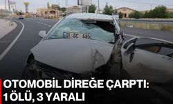 Otomobil direğe çarptı: 1 ölü, 3 yaralı