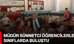 Müdür Sünnetci öğrencilerle sınıflarda buluştu