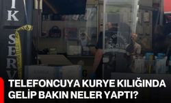 Telefoncuya kurye kılığında gelip bakın neler yaptı?