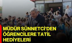 Müdür Sünnetci’den öğrencilere tatil hediyeleri