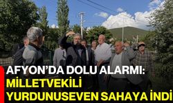 Afyon’da dolu alarmı: Milletvekili Yurdunuseven sahaya indi
