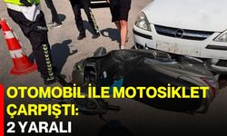Otomobil ile motosiklet çarpıştı: 2 yaralı