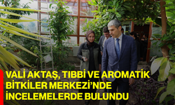 Vali Aktaş, Tıbbi ve Aromatik Bitkiler Merkezi’nde İncelemelerde Bulundu
