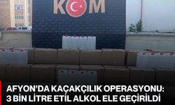 Afyon’da kaçakçılık operasyonu: 3 bin litre etil alkol ele geçirildi