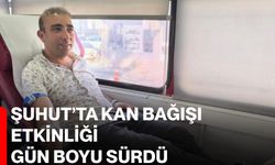 Şuhut’ta kan bağışı etkinliği gün boyu sürdü