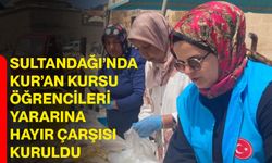 Sultandağı’nda Kur’an kursu öğrencileri yararına hayır çarşısı kuruldu