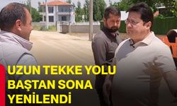 Uzun Tekke yolu baştan sona yenilendi