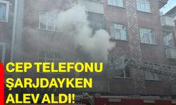 Cep telefonu şarjdayken alev aldı!