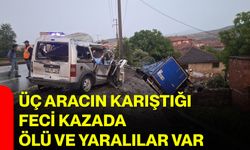 Üç aracın karıştığı feci kazada ölü ve yaralılar var