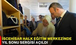 İscehisar Halk Eğitim Merkezinde Yıl Sonu Sergisi açıldı