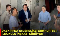 Dazkırı’da 12 derslikli Cumhuriyet İlkokulu inşaatı sürüyor