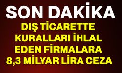Dış Ticarette kuralları ihlal eden firmalara 8,3 milyar lira ceza