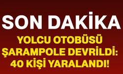 Yolcu otobüsü şarampole devrildi: 40 kişi yaralandı!