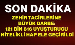 Zehir tacirlerine büyük darbe: 121 bin 816 uyuşturucu nitelikli hap ele geçirildi