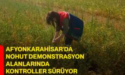 Afyonkarahisar'da nohut demonstrasyon alanlarında kontroller sürüyor