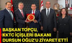 Başkan Topçu, KKTC İçişleri Bakanı Dursun Oğuz’u ziyaret etti