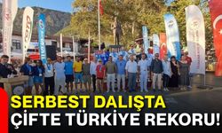 Serbest dalışta çifte Türkiye rekoru!