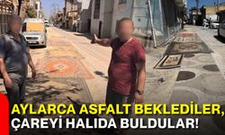 Aylarca asfalt beklediler, çareyi halıda buldular!
