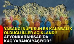 Yabancı nüfusun en kalabalık olduğu iller açıklandı! Afyonkarahisar’da kaç yabancı yaşıyor?