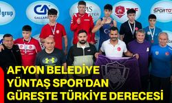 Afyon Belediye Yüntaş Spor’dan güreşte Türkiye derecesi