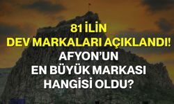 81 ilin dev markaları açıklandı! Afyon’un en büyük markası hangisi oldu?