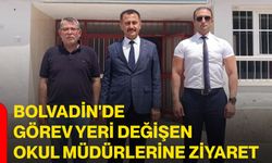 Bolvadin'de görev yeri değişen okul müdürlerine ziyaret