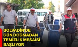 Bolvadin'de gün doğmadan temizlik mesaisi başlıyor