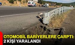 Otomobil bariyerlere çarptı: 2 kişi yaralandı
