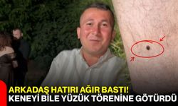Arkadaş hatırı ağır bastı! Keneyi bile yüzük törenine götürdü