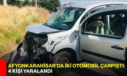 Afyonkarahisar'da iki otomobil çarpıştı: 4 kişi yaralandı