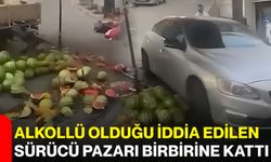 Alkollü olduğu iddia edilen sürücü pazarı birbirine kattı