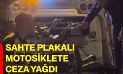 Sahte plakalı motosiklete ceza yağdı