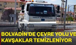 Bolvadin’de çevre yolu ve kavşaklar temizleniyor