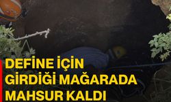 Define için girdiği mağarada mahsur kaldı