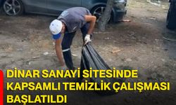 Dinar Sanayi Sitesinde kapsamlı temizlik çalışması başlatıldı
