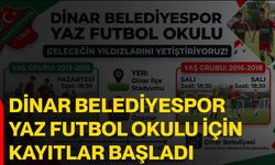 Dinar Belediyespor yaz futbol okulu için kayıtlar başladı